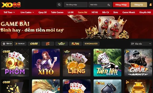 XO88 cho phép người chơi kiếm tiền thưởng khủng với nhiều game bài